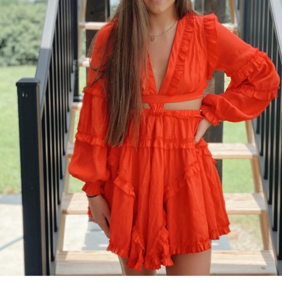 Peach Love dress color red size medium - Picture 3 of 15